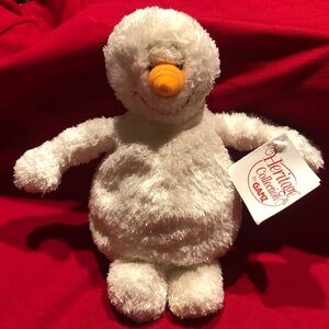 Ganz Heritage Collection Plush Snowman - White and Orange. 2001 vintage